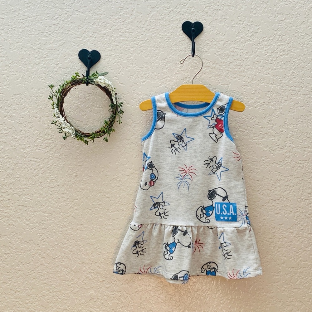 Peanuts 18M Baby Girl Patriotic Snoopy Dress